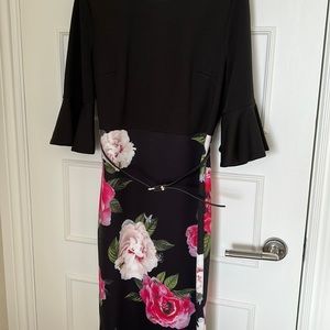 New without tags- Tes Baker black dress with tulip sleeves, Size 4 (10US)